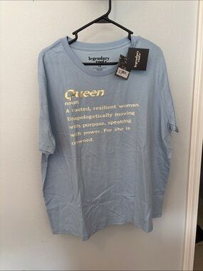 Light Blue "Queen" Graphic Women’s T-Shirt